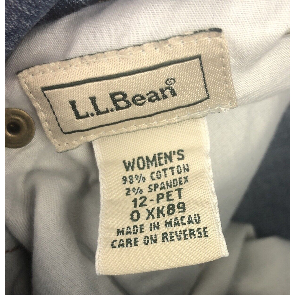 L L Bean Women's Denim Jeans 12 Petite Light Blue Jeans 0XK89 Vintage Nice - Picture 3 of 9